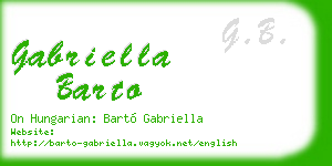 gabriella barto business card